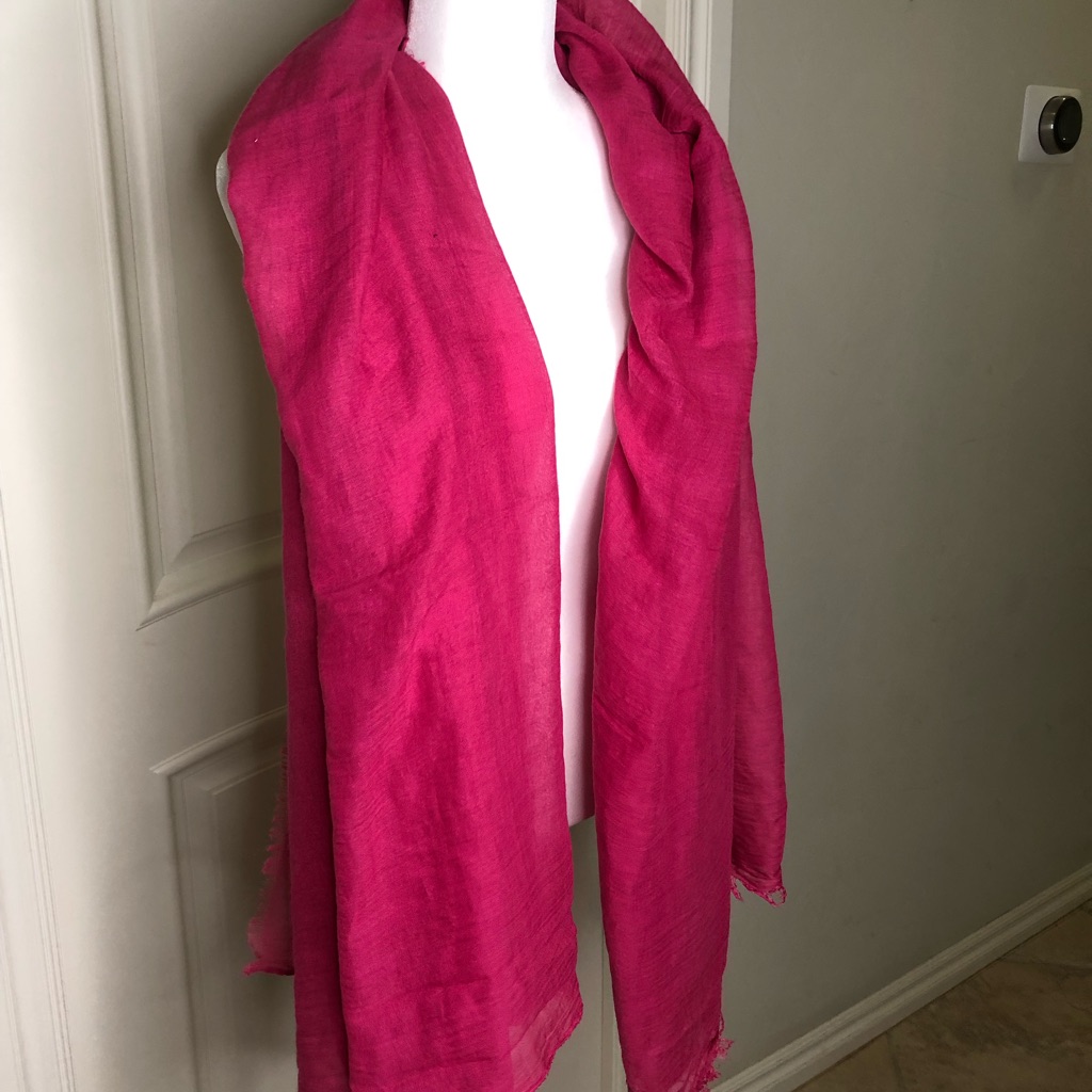 Pink Silk Cashmere Scarf
